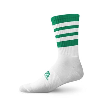 GAA Midi Socks Green White Hoops - myclubshop.ie