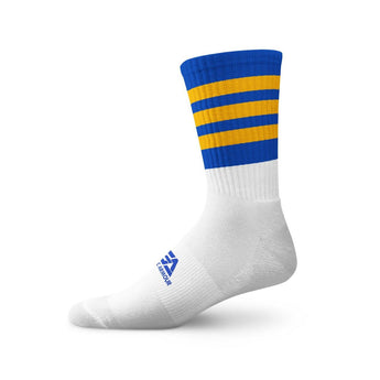 GAA Midi Socks Royal Amber Hoops - myclubshop.ie