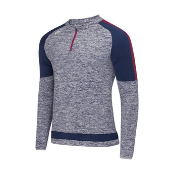 Semple Half Zip Marl / Navy / Maroon - myclubshop.ie