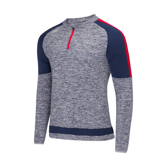 Semple Half Zip Marl / Navy / Red