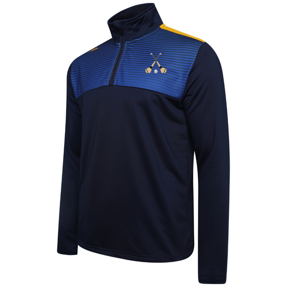 Crossed Hurls 1/4 Zip - Royal Blue and Amber