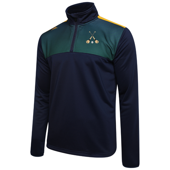 Crossed Hurls 1/4 Zip - Green and Amber