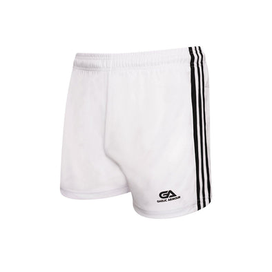 GAA Official Match Shorts White Black - myclubshop.ie