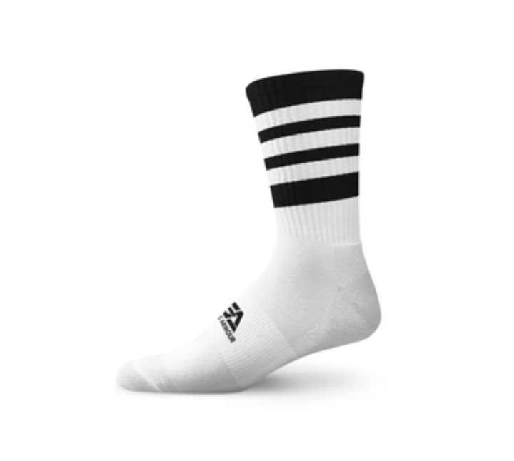 GAA Midi Socks Black White Hoops - myclubshop.ie