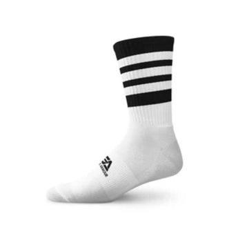 GAA Midi Socks Black White Hoops - myclubshop.ie