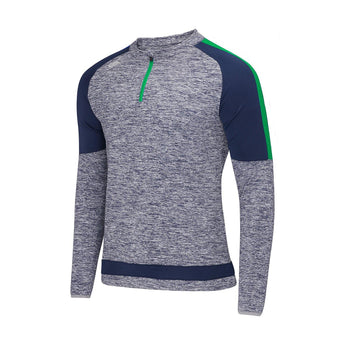 Semple Half Zip Marl / Navy / Emerald - myclubshop.ie