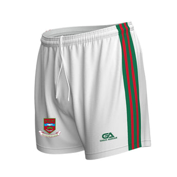 GAA OFFICIAL MATCH SHORTS WHITE GREEN RED
