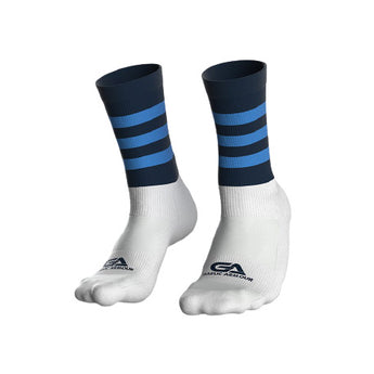 GAA Midi Socks Navy Sky Hoops