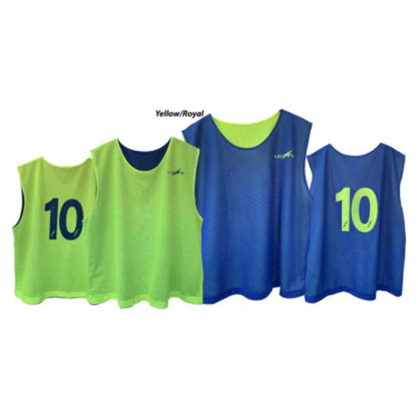 LS Sportif Numbered Reversible Bibs (Blue / Yellow)